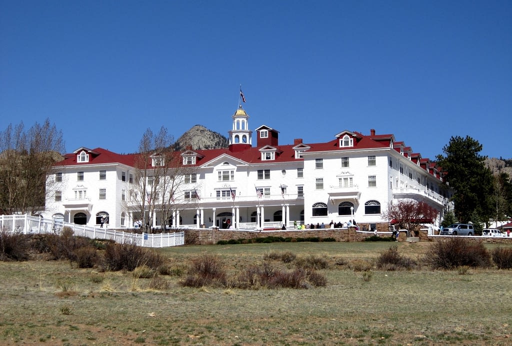 White building with red roof